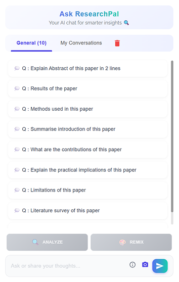 Ask Predefined Questions