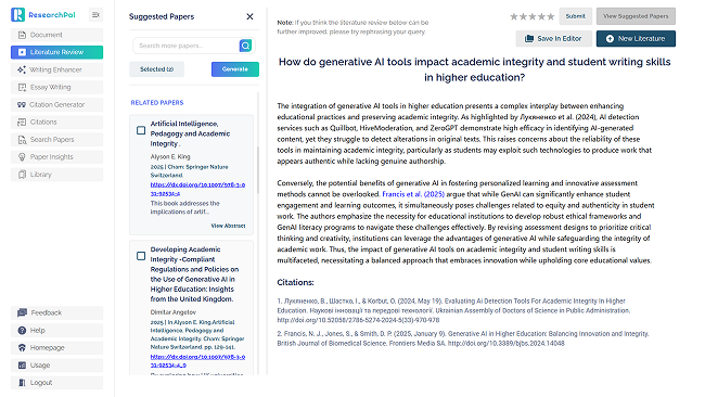Literature Review Generator
